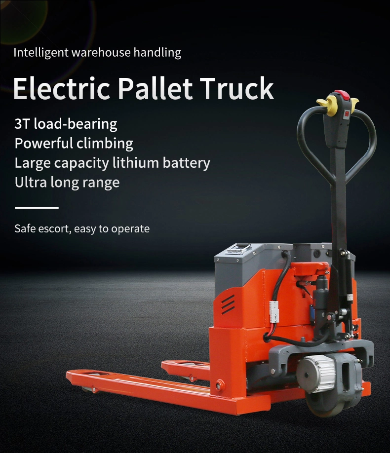 CE 1 Ton 2 Ton 3 Ton 2000kg/2500kg/3000kg Hydraulic Manual Forklift Hand Lifter Handing Semi Electric Pallet Truck
