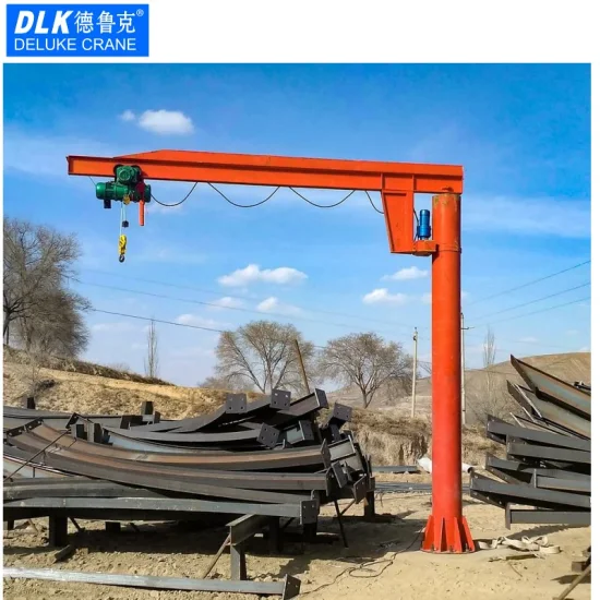 360 Rotation Foundation Mounted Cantilever Column Fixed Swing Slewing Pillar Jib Crane for Workshop Warehouse 1 2 3 4 5 Tons