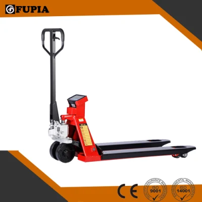 China Manual Truck Electronic Pallet Jack with Scale Digital 2000kg Manual Weigh Truck