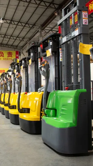 China Maufacturers New AC Motor 1.5t/2t/1500kg Automaic Stand up Pallet Stacker/Lift Truck Forklift for Material Handling/Warehouse/Electric/Counterbalance